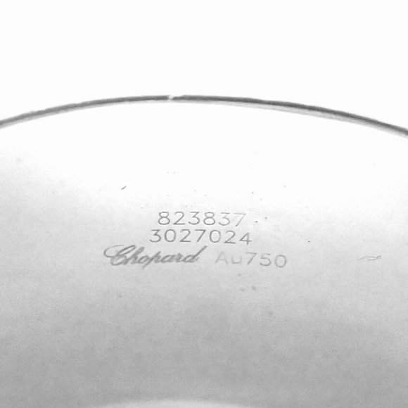 Authentic! Chopard 18k White Gold Diamond Amethyst Wide Band Ring - Picture 6 of 9